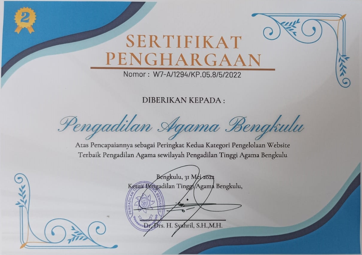 Juara 2 Website Triwulan I 1