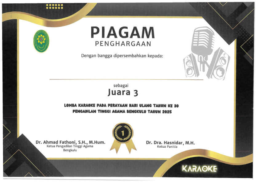 Juara 3 Lomba Karaoke 001